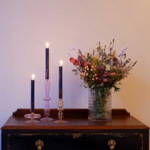 Velas a granel color sólido – azul marino rústico - Paquete de 10