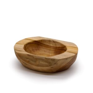 Cuenco mediano de madera de teca con forma natural - 20x7cm