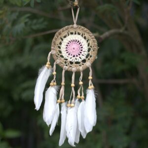 Atrapasueños-Macramé Rosa 12cm (Colores Surtidos)